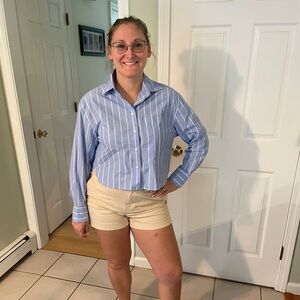 Banana republic cropped button down